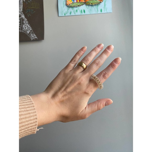 Metal coil wire ring, new--size 7 - Picture 2 of 7